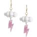 Healeved 2 Pairs Cloud Earrings Acrylic Earring 3d Cute 8x3.3cmx2pcs As Shownx2pcs - Buy Online on GoSupps.com