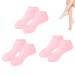 3 Pairs Silicone Socks for Women Silicone Socks for Cracked Feet Women Foot Spa Pedicure Silicone Socks Softening Dry Cracked Feet Rough Skins Protective Gel Socks(Pink)