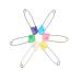 SPHTOEO 50PCS Cloth Diaper Pins Stainless Steel Traditional Safety Pin Assorted Color 50 Pins