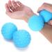 Double Massage Balls for Myofascial Relaxation | Peanut-Shaped Lacrosse Roller for Back Neck Foot & Shoulder - Blue - Buy Online on GoSupps.com