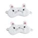 FOMIYES 2pcs Contoured Eye Mask Sleeping Mask Sleep Mask Night Eyeshade Eye Cover Night Blindfold Girl White to Sleep Facial Mask 1 Count (Pack of 1) Whitex2pcs
