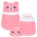 DOITOOL 2pcs Bear Powder Puff Box Travel Container Travel Baby Powder Baby Powders Big Powder Puff Body Powder Container Travel Body Powder Container Baby Powder Boxes Bottles Puff Bottle 10X7CM Pink