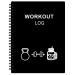 Workout Log for Women & Men - A5 Fitness Planner/Journal to Track Weight Loss, Workout Journal for GYM, Bodybuilding Progress - Daily Health & Wellness Tracker, Black