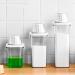 Liquid Powder Detergent Dispenser Laundry Powder Moisture Proof Storage Tank Transparent Liftable Cleaning Supplies Subpackage PET Laundry Liquid Sealed Tank with Measuring Cup (1100ML) - Buy Online on GoSupps.com