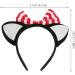 DEARMAMY Cat Ears Headband Bowknot Hairband Animal Dress up Hair Hoop Halloween Cosplay Costume Women Girls Hair Accessories - Buy Online on GoSupps.com
