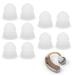 Agatige 10pcs Hearing Aid Domes 10mm Medium Double Layer Close Hearing Aid Power Domes Silicone Hearing Aids Ear Tips Replacement Resound Hearing Accessories (White)