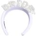 Bride Headband for Bridal Shower Bachelorettes Party Artificial Pearl Hairhoop Elegant Headband CarnivalParty Headpiece Velvet style - Buy Online on GoSupps.com