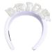 TQUXNGA Artificial Pearl Headband for Wedding Party Elegant Hairhoop for Bride Bridal Shower Bachelorettes Party Headwear Velvet mesh lace sty