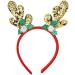 hgnxa Christmas Antlers Elk Headbands Headwear Hair Hoop for Christmas Headpiece Fancy Dress Party Supplies C1 - Buy Online on GoSupps.com