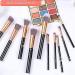 Nevsetpo Marble Makeup Brushes Set - 10+2pcs Synthetic Foundation Eyeshadow Contour Brushes for Girls in Marble Black - Buy Online on GoSupps.com