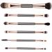 Lujiaoshout 6PCs Double Ended Eyeshadow Brush Set - Professional Black Makeup Brushes for Eyes & Cosmetics Accessories - Buy Online on GoSupps.com