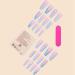 Joselin 24 Pieces Pink and Blue Gradient Camellia False Nails Removable Press On Nails - Buy Online on GoSupps.com