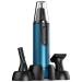 Nose Hair Trimmer 2022 Upgrade Rechargeable Nose Trimmer for Men and Women IPX7 Waterproof Dual Edge Professional Painless Eyebrow Facial Ear Hair Trimmer Clipper Blue-recharge