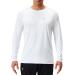 NAVISKIN Men's Rash Guard Shirts Swim Shirts UPF 50+ UV Sun Protection Long Sleeve Shirts Lightweight Quick Dry White L