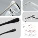 Shop Stylish Half-Moon Reading Glasses for Men & Women - Red Metal Frame Anti Eyestrain 1.0x Magnification - Buy Online on GoSupps.com