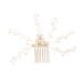 Housoutil Women Hairpin Bridal Wedding Headpiece Wedding Tiara Pearl Hair Comb Pearl Headpiece Wedding Hair Comb Crystal Hair Accessories Bride