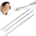 3 Pcs Stainless Steel Ear Pick Earwax Removal Kit - Triple Ring Ear Spoon Remover Tool - Buy Online on GoSupps.com