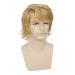Men's Short Fluffy Layered Blonde Wig - Natural Synthetic Hair for Halloween Cosplay - Buy Online on GoSupps.com