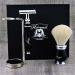 Elegant Men's Grooming Essentials | Classic Shaving Set with Pure White Badger Brush & DE Safety Razor | International Shipping Available - Buy Online on GoSupps.com