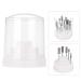 Nail Drill Holder with 48 Holes - Plastic Nail Art Stand & Drill Bit Organizer Box (White) - Perfect for Home & Salon Use - Buy Online on GoSupps.com