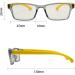Shop LHSDMOAT Children's Blue Light Filter Glasses - Rectangular Frame Gray/Yellow - Protect Eyes from Computer & Gaming Strain - Buy Online on GoSupps.com
