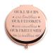 Dyukonirty Friendship Gifts for Women Friends Rose Gold Compact Makeup Mirror Travel Mirror Unique Friendship Gifts for Friend Thanksgiving Birthday Wedding Christmas Graduation Ideas Mirror