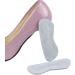 Healifty Women's High Heel Pads - Silicone Gel Insoles & Leather Heel Grips for Comfort and Support (Grey) - 4 Pairs - Buy Online on GoSupps.com