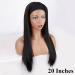 Vigorous 20 Inch Black Straight Headband Wig for Women - Heat Resistant Synthetic Fiber, Natural Look, Glueless Design - Buy Online on GoSupps.com
