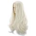 BGHJUE Blonde Lace Front Wig - 26-Inch Silk Straight Heat Resistant Synthetic Wig for Women - Glueless & Stylish - Buy Online on GoSupps.com