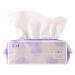 Ipetboom 1 Pack of 100pcs Disposable Cotton Facial Tissue Mesh Grain Wet and Dry Use for Cleansing and Makeup Remover Purple.