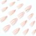 Press On Nails Medium Almond Shape - KXAMELIE Glitter & Glossy Nude Full Cover Acrylic Nails - 24pcs Natural Fake Nails for Effortless Beauty - Buy Online on GoSupps.com