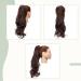 Matte Claw On Ponytail Extension 18 Inch Curly Wavy Hairpiece - Medium Brown - Buy Online on GoSupps.com