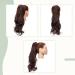 Shop Sego 45cm Ponytail Hair Extension - Wavy Medium Brown Clip-In Braid & Voluminous Claw - 140g Synthetic Hair - Buy Online on GoSupps.com