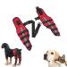 Dog Knee Brace Dog Double Rear Leg Brace with Metal Hinged Flexible Support and Reflective Seat Belts Dog Acl Brace Hind Leg|Red (M)