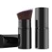 Falliny Retractable Foundation Makeup Brushes Travel Angled Kabuki Powder Brush Liquid Foundation Sunscreen Brush with Cover Perfect for Blending Liquid Cream or Flawless Powder Cosmetics Black Small