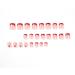 Justotry Red French Nails - 24-Piece Heart Motif Press-On Set | Glossy Angular Square Fingernails for Women - Buy Online on GoSupps.com