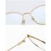Kachawoo Anti Blue Light Glasses for Women - Cat Eye Optical Half Frame Eyeglasses in White Gold Metal - Buy Online on GoSupps.com