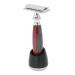 Manual razor double edge razor with stand for women or men (red)