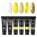 Rosalind 6pcs/Lot Poly Nail Gel Kit Extension Builder Acrylic Art UV Gel Polish Manicure Set Hybrid Varnishes Semi Permanent - (Color: RE-6GELSTOOL-17)