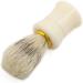 Ruilogod Beige Badger Bristle Shaving Brush - Premium Wooden Handle Barber Tool for Men - Perfect for a Luxurious Facial Shave - Buy Online on GoSupps.com