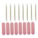 Beavorty 100 Sets Manicure Tools Set Wooden Nail Pick Nail Art Files Buffering Files Manicure Stick Manicure File Wood Nail Sticks Rough Mini Nail Files and Orange Sticks Care Shaping File