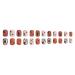 Shop Halloween Skeleton Press-On Nails | 24 Pcs Short Square Acrylic Nails with Star & Moon Designs - Perfect for Spooky Nail Art - Buy Online on GoSupps.com