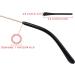 DS. DISTINCTIVE STYLE Eyeglass Metal Frame End Tips 6 Pairs Silicone Ear Sock Pieces Tubes Anti-slip Replacement Glasses Ear Cushion for Thin Metal Eyeglass Legs - Black - Buy Online on GoSupps.com