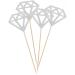 WOFASHPURET 50pcs Diamond Cake Decorations Cupcake Diamond Topper Glitter Wedding Cupcake Picks Fruits Toothpicks Wedding Decor Decorations for Home Wedding D cor Baby Birthday Cake Paper Cup Silver medium - Buy Online on GoSupps.com