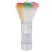 Colorful make-up brush travel kabuki brush for blush loose powder nail art powder cleaning brush cosmetic tool (small) (silver)