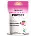Organic Dragon Fruit Powder, Freeze-Dried Pink Pitaya - Exotic Superfood, Rich in Vitamins and Minerals, Perfect for Coloring in Drinks, Snacks & Baking (8 oz)