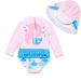 BONVERANO Baby Girls Swimsuit 18-24 Months | Long-Sleeve Mermaid One Piece Swimwear with UPF 50+ Sun Protection - Buy Online on GoSupps.com