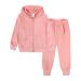 Kids Tales Girls Velour Hoodie Zipper Sweatsuit Boys 2 Pcs Velvet Tracksuit Zip Up Hoody Tops + Sweatpants Jogger Outfits Set 8-9 Years Color 01