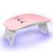 UV LED Nail Lamp  Mini Nail Light for Gel Nails Portable Nail Dryer with USB Cable Gel Nail Light for Gel Nails and Regular Polish with 45s/90s Timer Setting (Pink) PD-NL-pink
