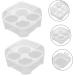 Fridge Egg Container 2pcs Box 4 Grid Egg Storage Box Plastic Pallet Empty Egg Carton re-usable - Buy Online on GoSupps.com